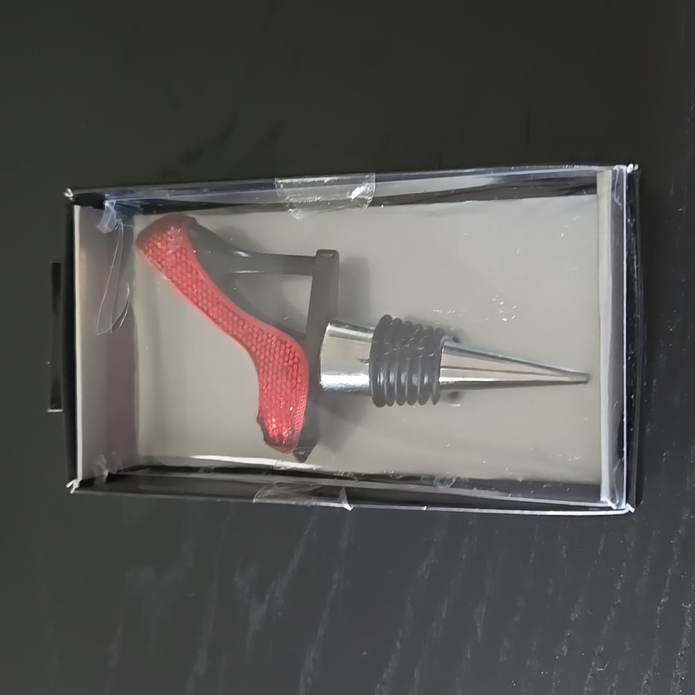 Red Sparkle High Heel Wine Bottle Stopper